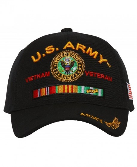 Army Strong U.S. Army Vietnam Veteran Official Licensed Black Baseball Cap - C911ITR7367