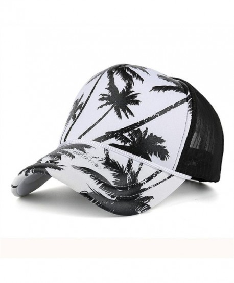 Women Men Fashion Coconut Tree Printing Snapback Hip Hop Flat Hat ...