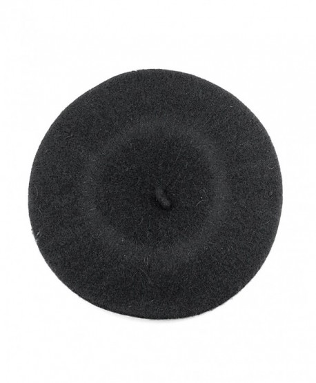 NYFASHION101 French Style Lightweight Casual Classic Solid Color Wool Beret - Charcoal Gray - CM11NIY72RB
