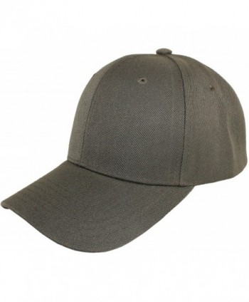 Jh Sports Plain Adjustable Velcro Baseball Cap - Dark Grey - CB11H15OJ65