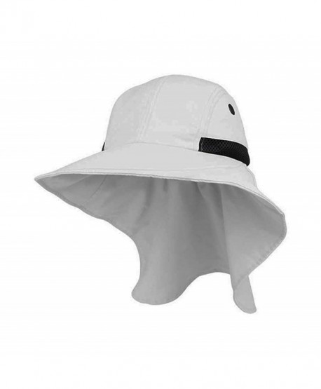 Mega Cap Juniper Womens White Wide Brim Outdoor Sun Flap Hat - CD11KW3350J