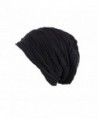 Spring fever Unisex Slouchy Beanie Skull Stylish Wrinkled Lightweight Thin Cap accessories Hat - A Black - CZ120YJPWNN