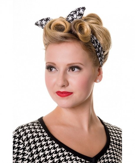 Banned Dog Tooth Hairband - Black/White - CP11AECOWSV