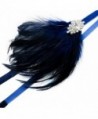 Zivyes Feather Headpiece Flapper Headband - C-navy - CP188ZL8SQC