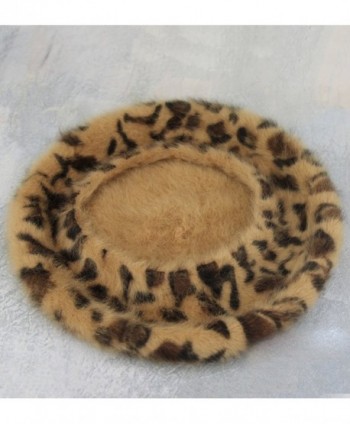 Leopard Berets French Painter Coffee in Women's Berets