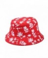 Zipper Graffiti Flat Bucket Hat with Coconut Tree Pattern Outdoor Hatsun Hat (red) - CZ12C2BMKYZ