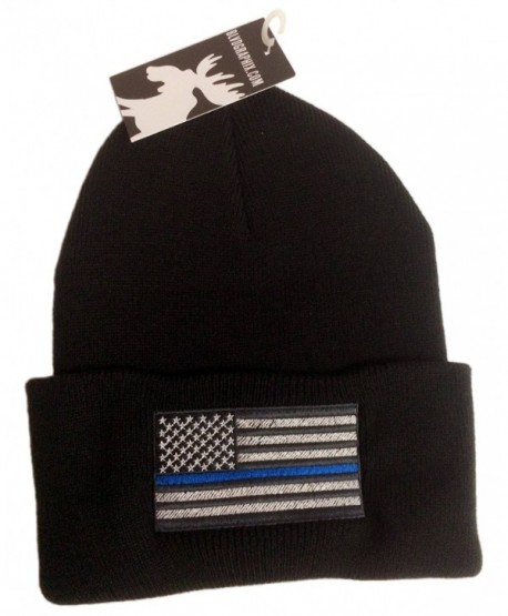 BlvdNorth Thin Blue Line LEO American Flag Beni Hat / Knit Cap - CV12BHHWODH