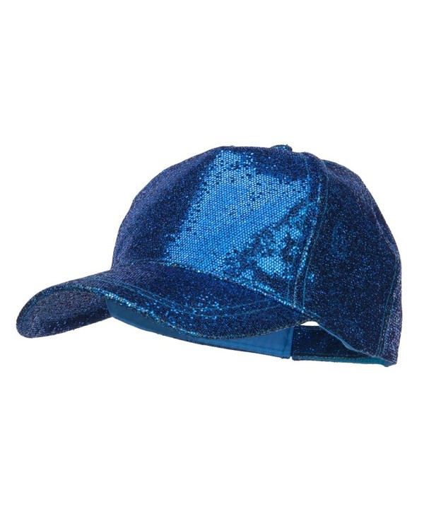 Ladies Glitter Baseball Cap - Blue - CX12ENSCV5D