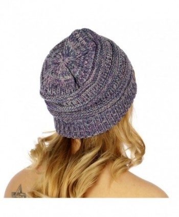 SERENITA Unisex Multicolor Beanie Purple in Women's Skullies & Beanies