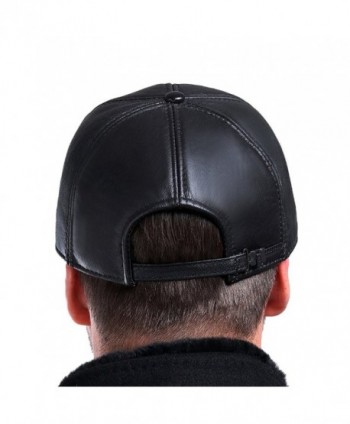 Vemolla Baseball Genuine Sheepskin Adjustable in Men's Baseball Caps