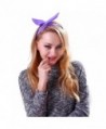 HDE Women's Retro Rockabilly Headband Vintage Styled Rabbit Ear Wired Hair Bow - Purple - CD11LGOOW55