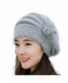 Womens Beanie -Winter Knitted Hat Headwear Earmuffs Snow Ski Caps for Women - Grey - CA1895AHEAS