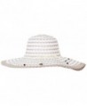 DRY77 Striped Pattern Light Sun Floppy Hat - Beige - CE123DCCR95