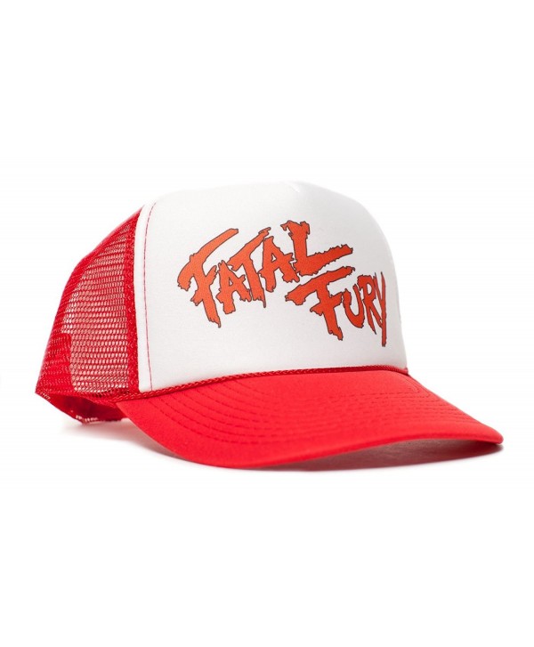 Fatal Fury Unisex-Adult Trucker Hat -One-Size Curved Bill Red/White - C111T58VNEH