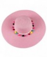 Floppy Hat with Pom Pom Band - Pink - CP18528Z88H