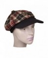 Brown Plaid Winter Ribbed Visor