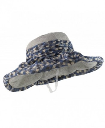 Kaisifei Outdoor UV sunscreen beach hat - blue and gray - C412DIXFU89