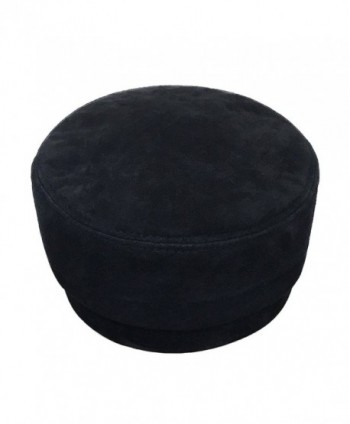 lethmik Military Genuine Leather XL Suede Black in Women's Newsboy Caps