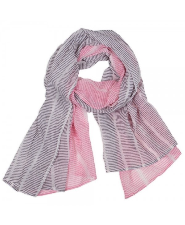 Graymarket Cotton Scarf- Eden Stripes Pink - Eden Stripes Pink - CI1287L3K8J