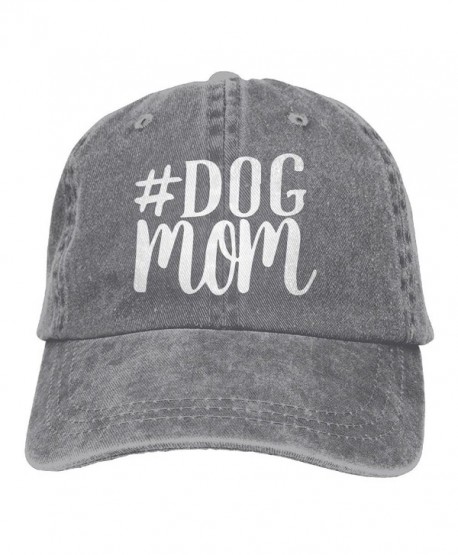 CDHLBNG Men and Women Dog Mom-1 Vintage Jeans Baseball Cap - Ash - CO189MDMHS6