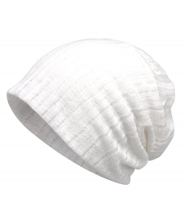Jemis Women's Chemo Hat Beanie Scarf Liner for Turban Hat Headwear for Cancer - White - CW187DOAMD8