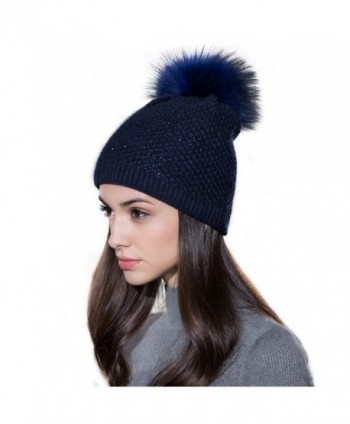 Ferand Ladies Raccoon Knitted Crystal in Women's Skullies & Beanies