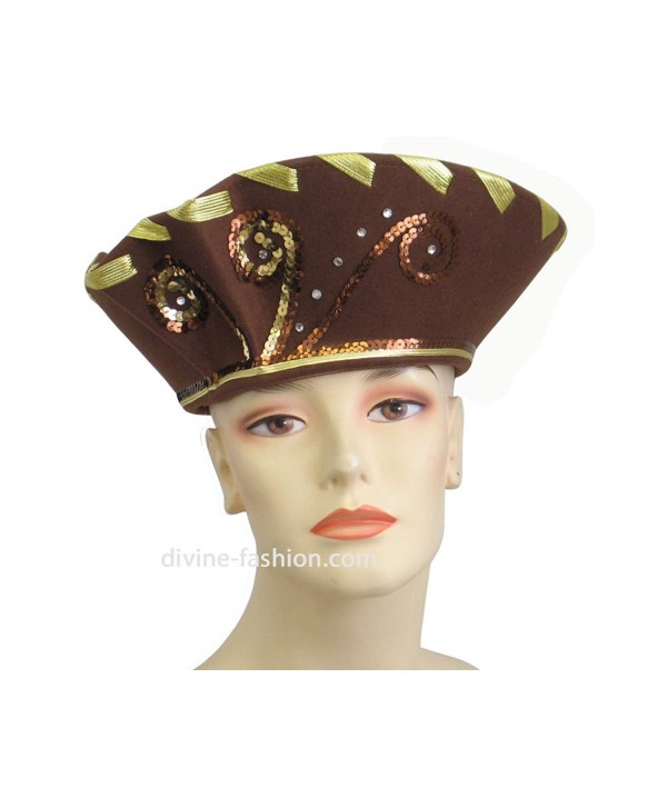 Women's Hats- Church Hat- Dressy Formal Hats 2519 - Brown - CV185X6477E