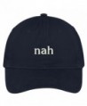 Trendy Apparel Shop Nah Embroidered Brushed Cotton Dad Hat Cap - Navy - CY17YHQK43N