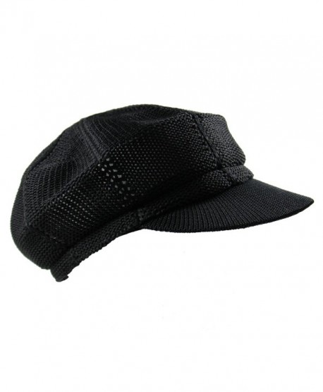 NY Summer Mesh newsboy Cap - Black - CQ11X7EZ3HX