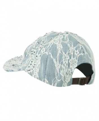 SS Hat Rhinestone Lace Baseball