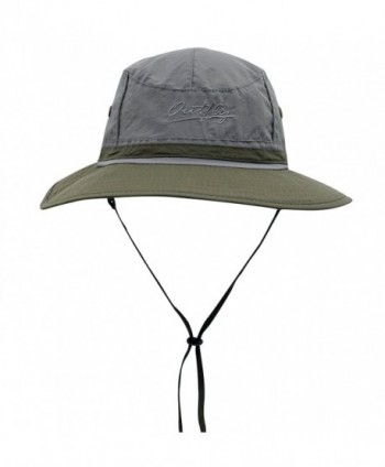 Connectyle Outdoor boonie Fishing Bucket Hat Summer Colorblock Sun Hats Hunting Cap - Dg+ag - CF17XHRL0ID