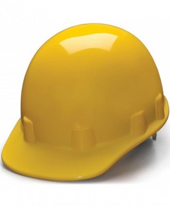 Pyramex Cap Style 4 Point Ratchet Suspension Sleek Shell Hard Hat - Yellow - CU1139ASARD