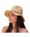 Palms & Sand Belize Women's Beaded Raffia Sun Hat (Natural) - CM12H526W5J