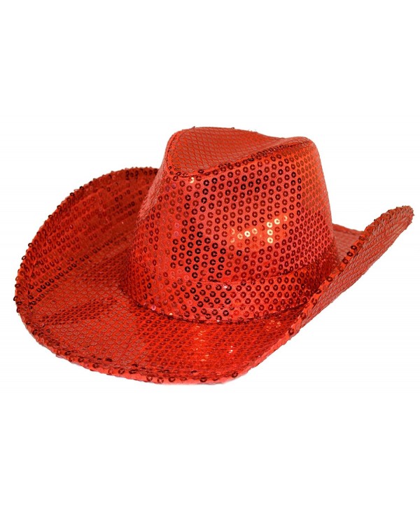 Red Sequin Western Hat Red Hat Ladies Society - C3115H182QD
