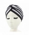 Qingfan Women Solid Yoga Cancer Chemo Hat Beanie Turban Stretch Head Wrap Cap - Black - CK1867E6EKC
