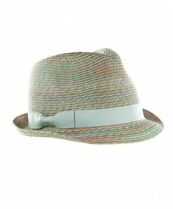 NYFASHION101 Womens Multicolor Weaved Trilby in Women's Fedoras