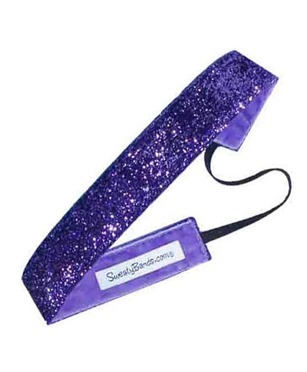 Sweaty Bands Viva Diva Headband- Purple Sparkle- 1-Inch - CV11GJYSI7F