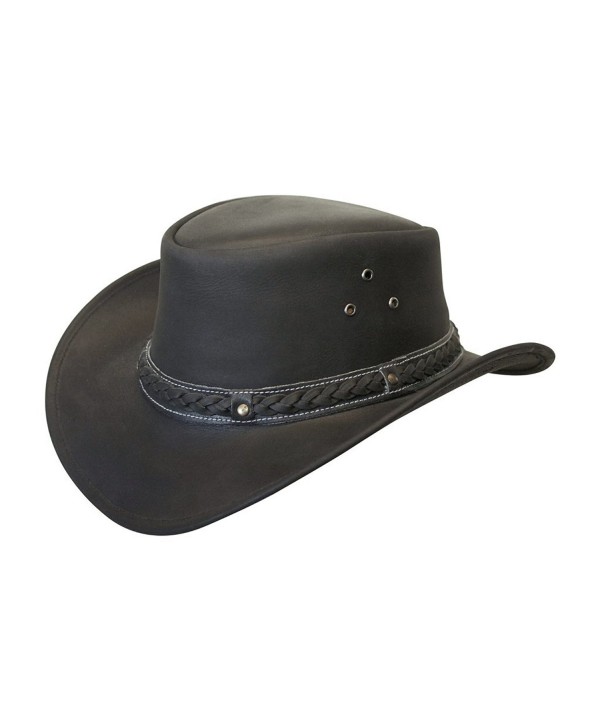 Down Under Leather Hat - Black - CM11FRDJJDV