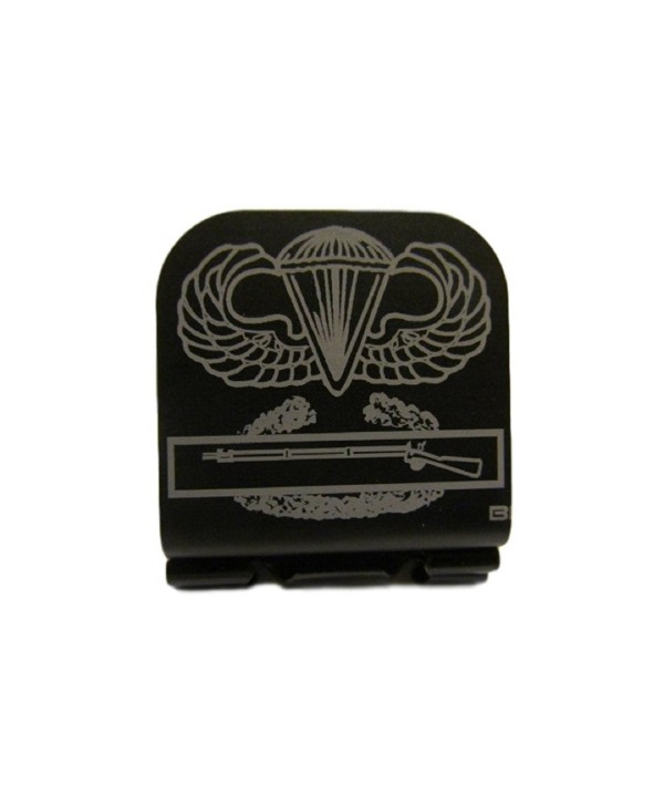 Airborne Wings & Combat Infantry Badge Laser Etched Hat Clip Black - CJ128O4F4XN