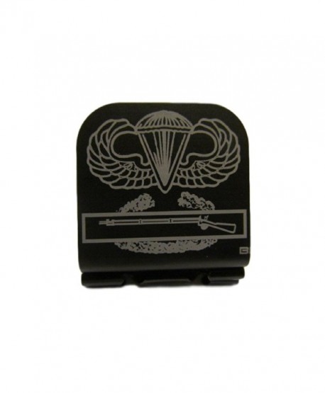 Airborne Wings & Combat Infantry Badge Laser Etched Hat Clip Black - CJ128O4F4XN