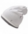 Youth Size Double Layered Beanie - White/Melange Grey - CM11RIMUN75