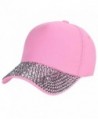 Ztl Glitter Rhinestone Baseball Cap Fashion Jeans Denim Cap Outdoor Sun Hat - Pink - CM184RO5NW4