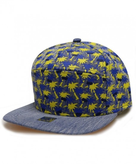 City Hunter Cs371 Denim Anchor 7 Panel Snapback Hats - 3 Colors - Cs420 Yellow - C6182IZ64L5