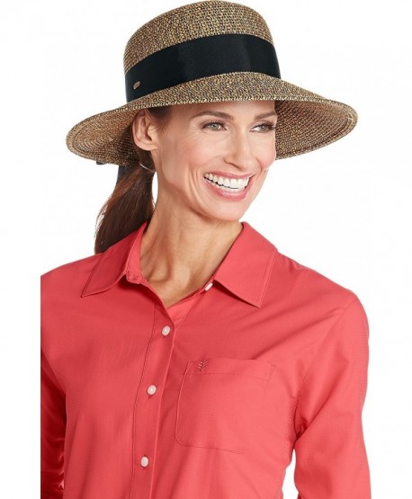 Coolibar UPF 50+ Women's Asymmetrical Brim Hat - Sun Protective - Coffee/Black - CP12O40OC9D