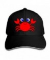 Cartoon Crab Unisex 100% Cotton Adjustable Trucker Hat Ash One Size - Black - CG12FRPURHP