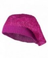 Sequin Nylon Stretchable Beret - Magenta - CX11K1CSWDV