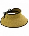 Cappelli Women's Roll-up Wide Brim Sun Visor Hat - Chocolate - CY11JRLFB4F