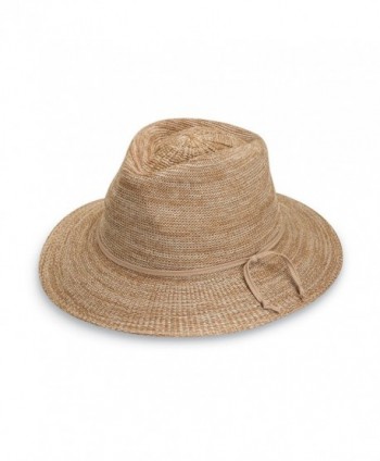 Wallaroo Women's Victoria Fedora Sun Hat - 100% Poly-Straw - UPF50+ - Mixed Camel - CS11QIBTESB