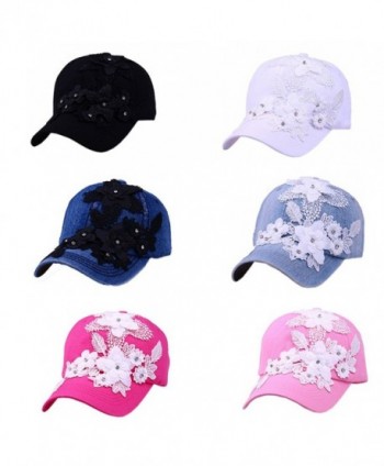 CRUOXIBB Womens Baseball Rhinestones Flower