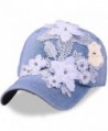 CRUOXIBB Womens Baseball Rhinestones Flower in Women's Baseball Caps